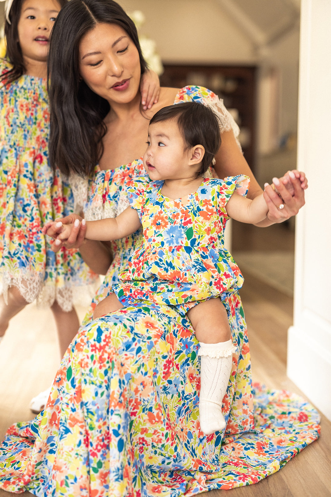 Baby Ada Romper in Vibrant Yarrow Print