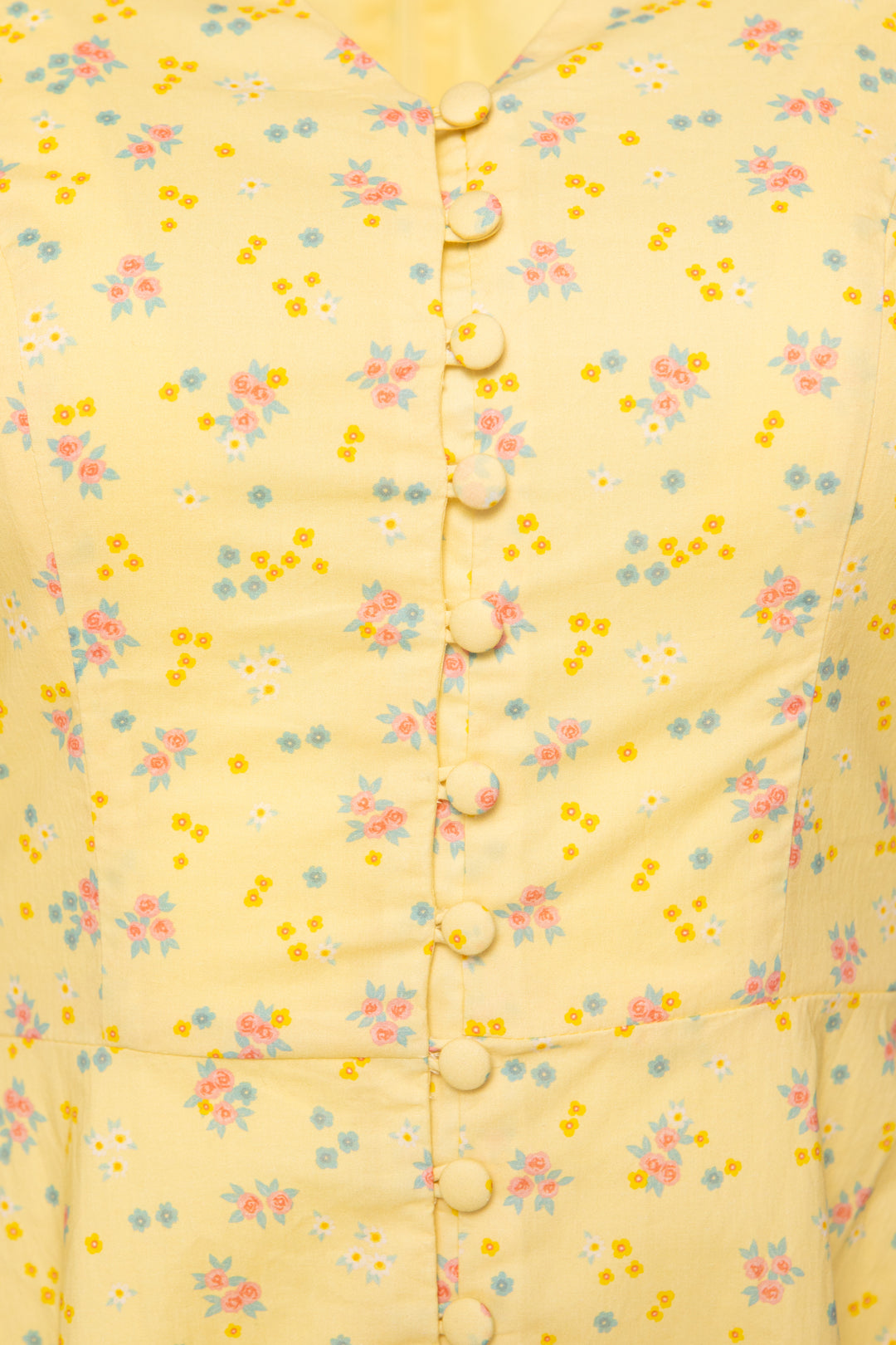 Allie Dress in Yellow Floral