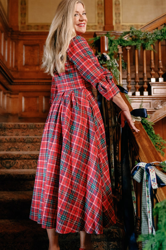 Amber 3/4 Sleeve Dress in Christmas Cheer Plaid – Ivy City Co