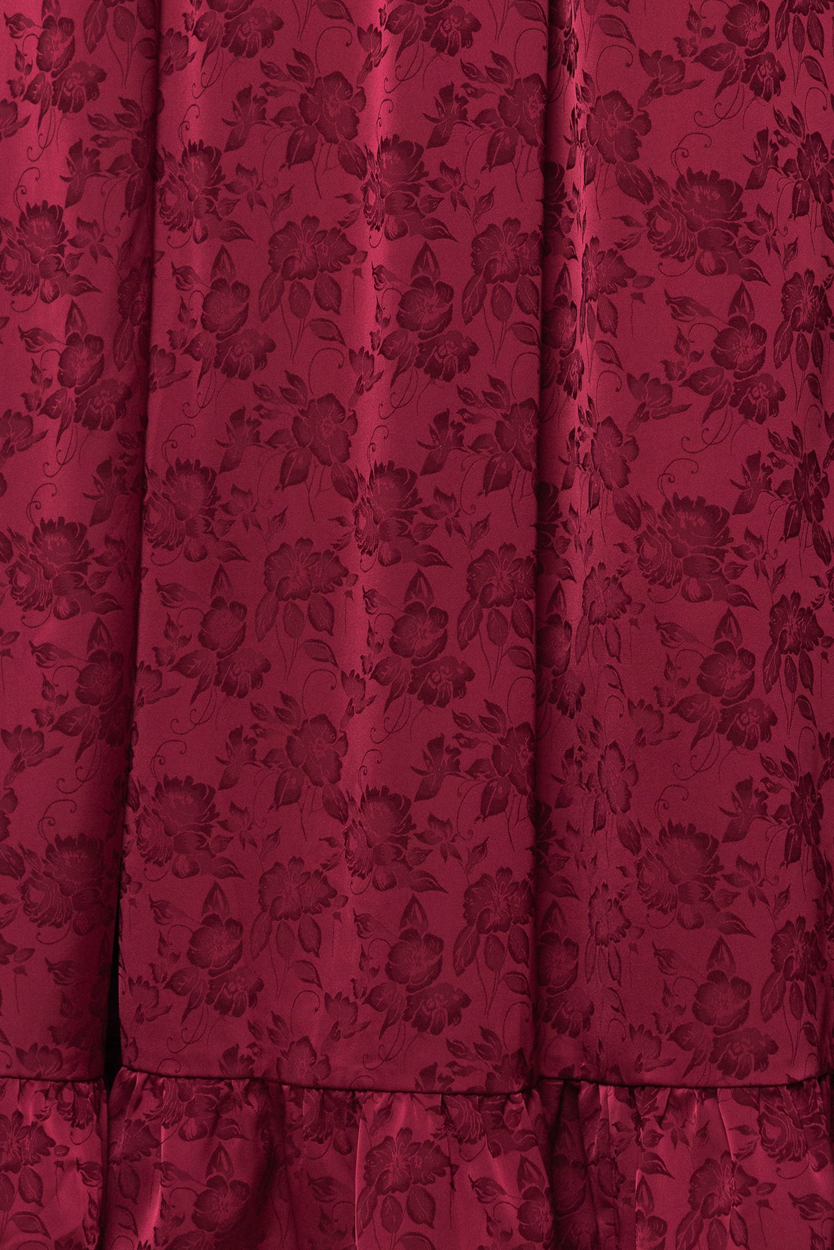 Close-up of a red floral patterned fabric