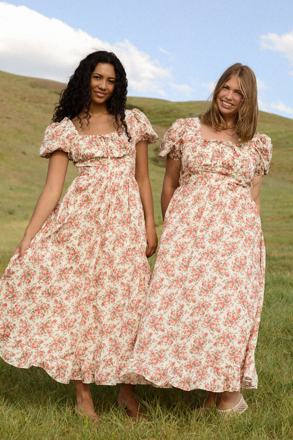 Amira Dress in Ivory Heritage Rose-8