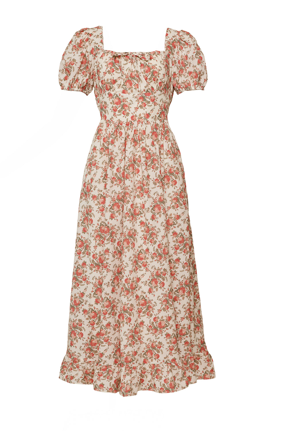 Amira Dress in Ivory Heritage Rose-9