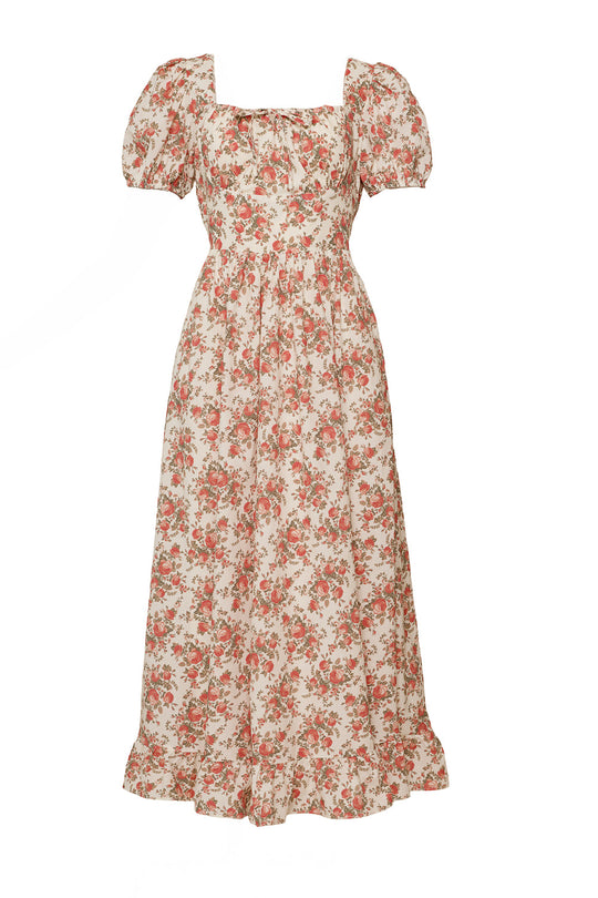 Amira Dress in Ivory Heritage Rose-9
