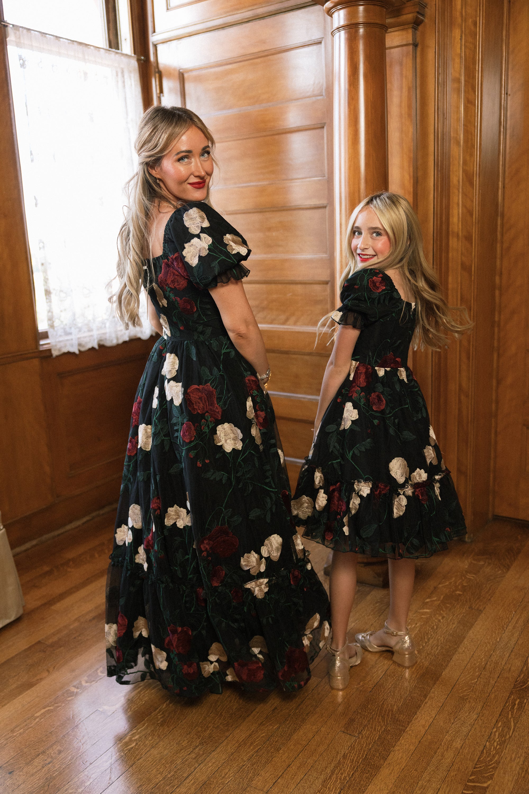 Amora Dress in Obsidian Rose Embroidery | Ivy City Co