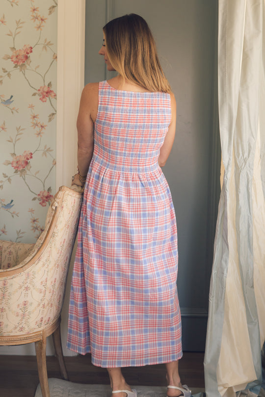 Ana Dress in Blossom Plaid
