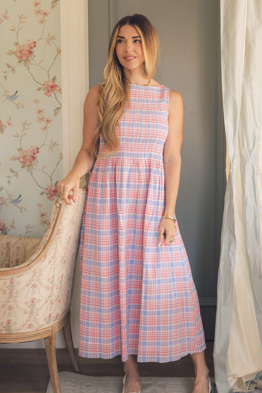Ana Dress in Blossom Plaid