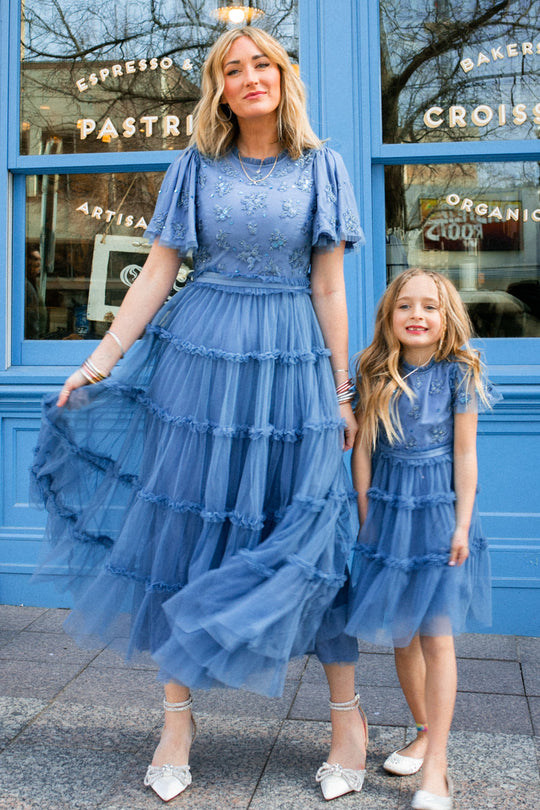 Anastasia Dress in Tufts Blue