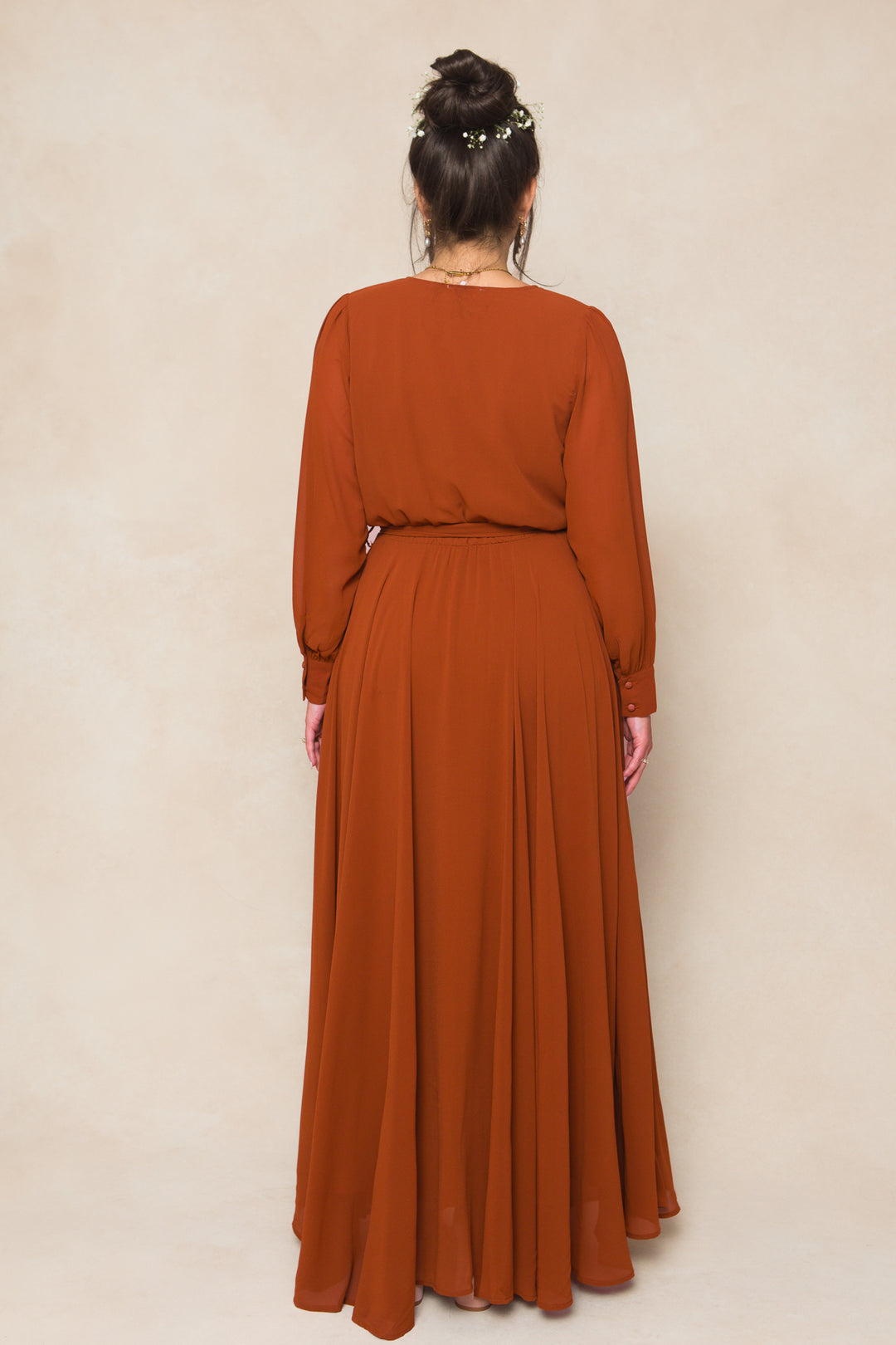 Andie Dress in Amber Chiffon