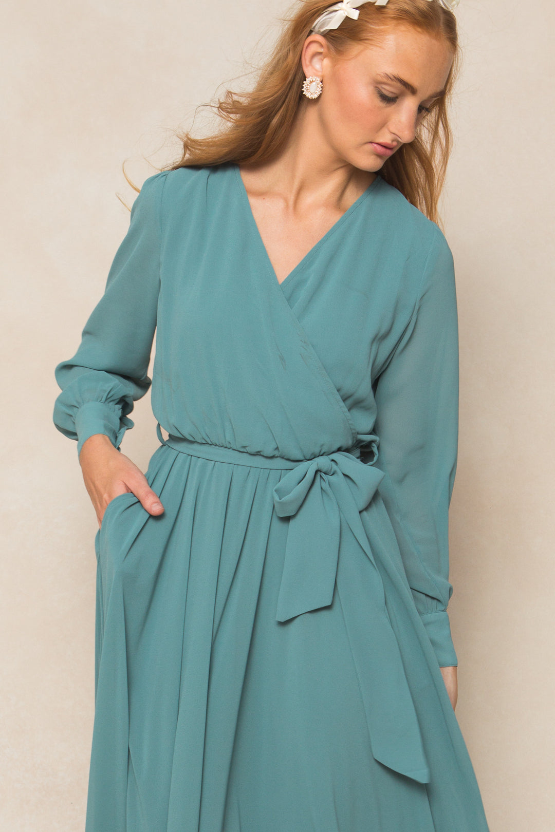 Andie Dress in Seaglass Chiffon