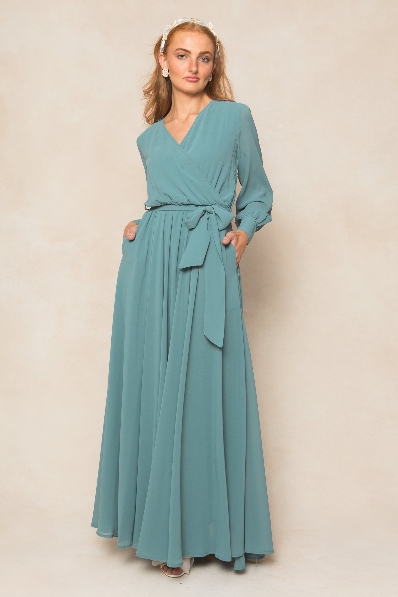 princess polly baby blue dress Andie Dress in Seaglass Chiffon – Ivy City Co