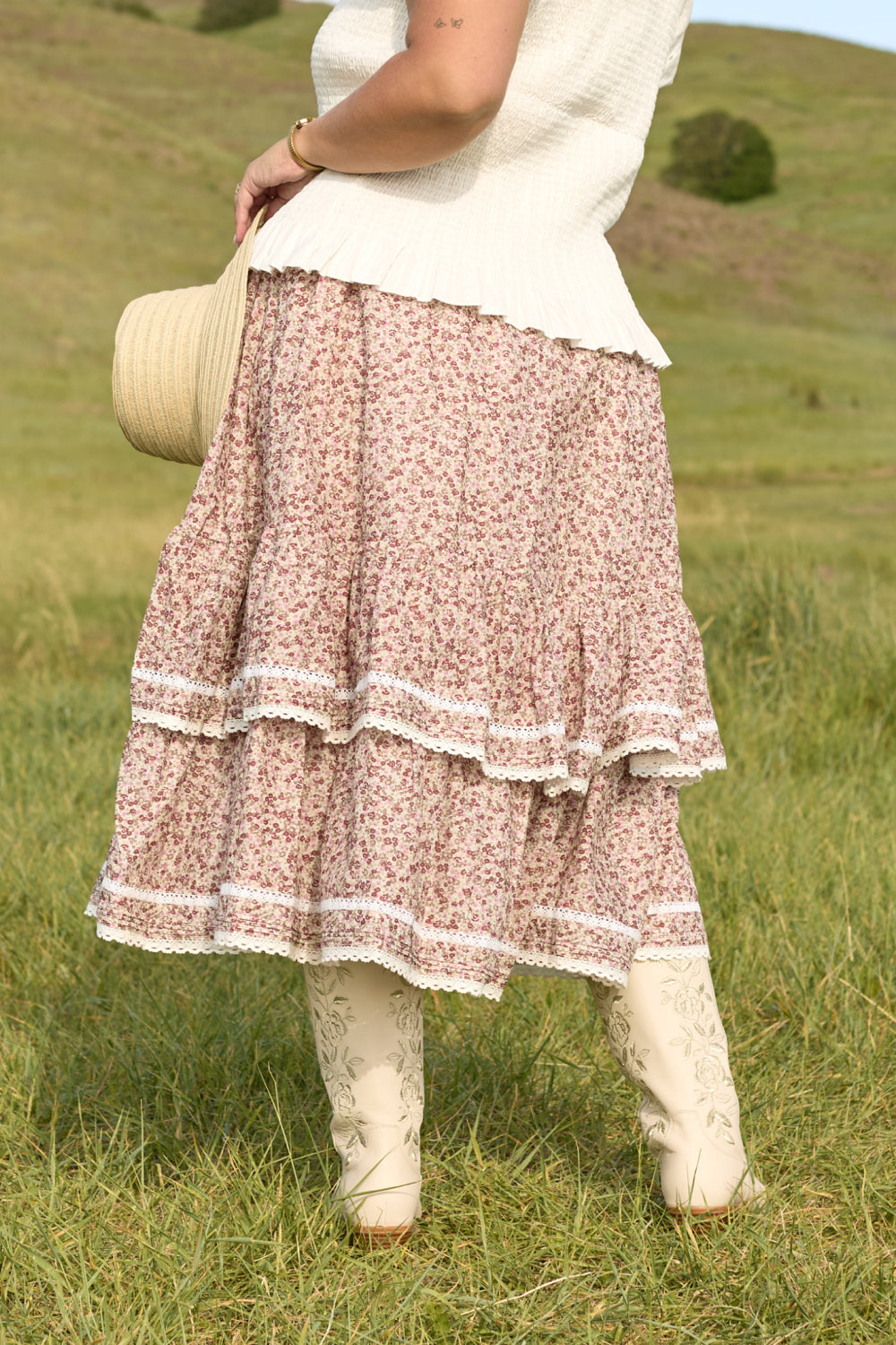 Annalise Midi Skirt in Philocaly Floral-3