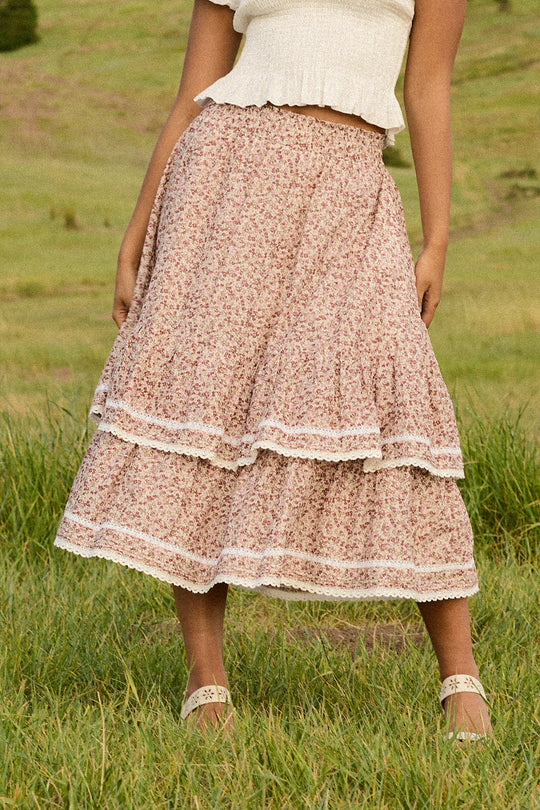 Annalise Midi Skirt in Philocaly Floral-9