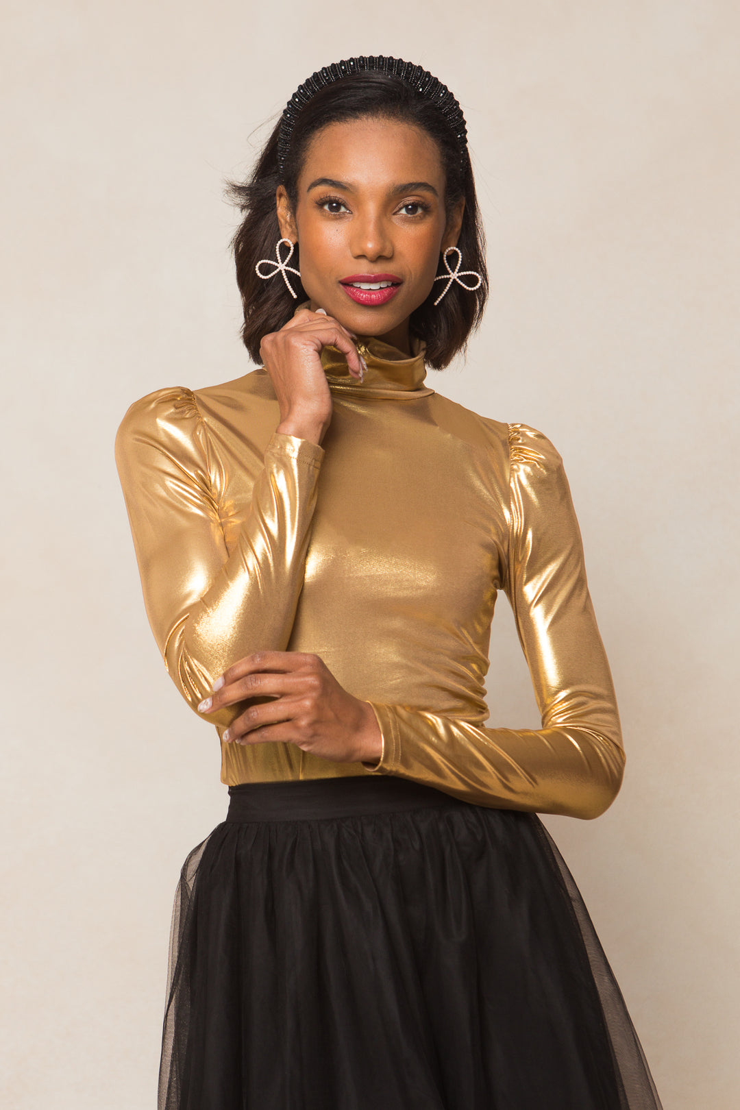 Aren Top in Metallic Gold - FINAL SALE