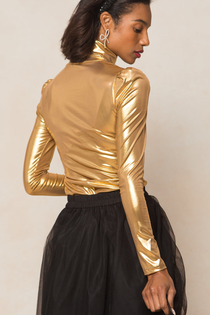 Aren Top in Metallic Gold - FINAL SALE