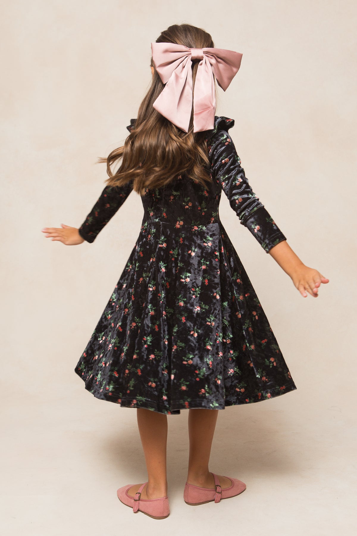 Mini Ari Dress in Velvet Floral Ivy City Co
