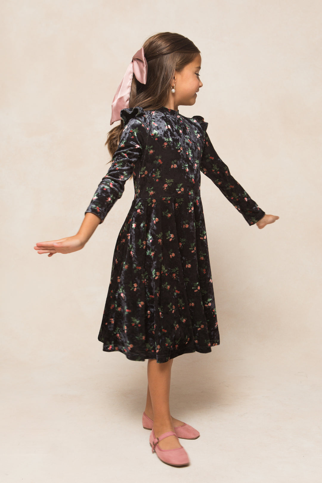 Mini Ari Dress in Velvet Floral