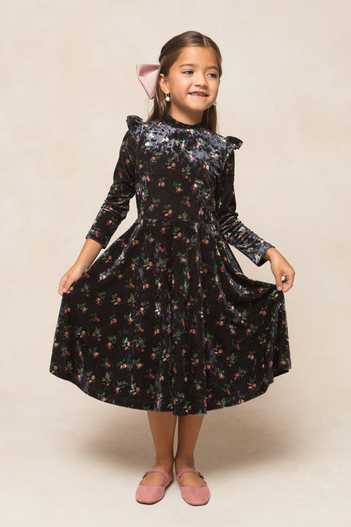 Mini Ari Dress in Velvet Floral - FINAL SALE