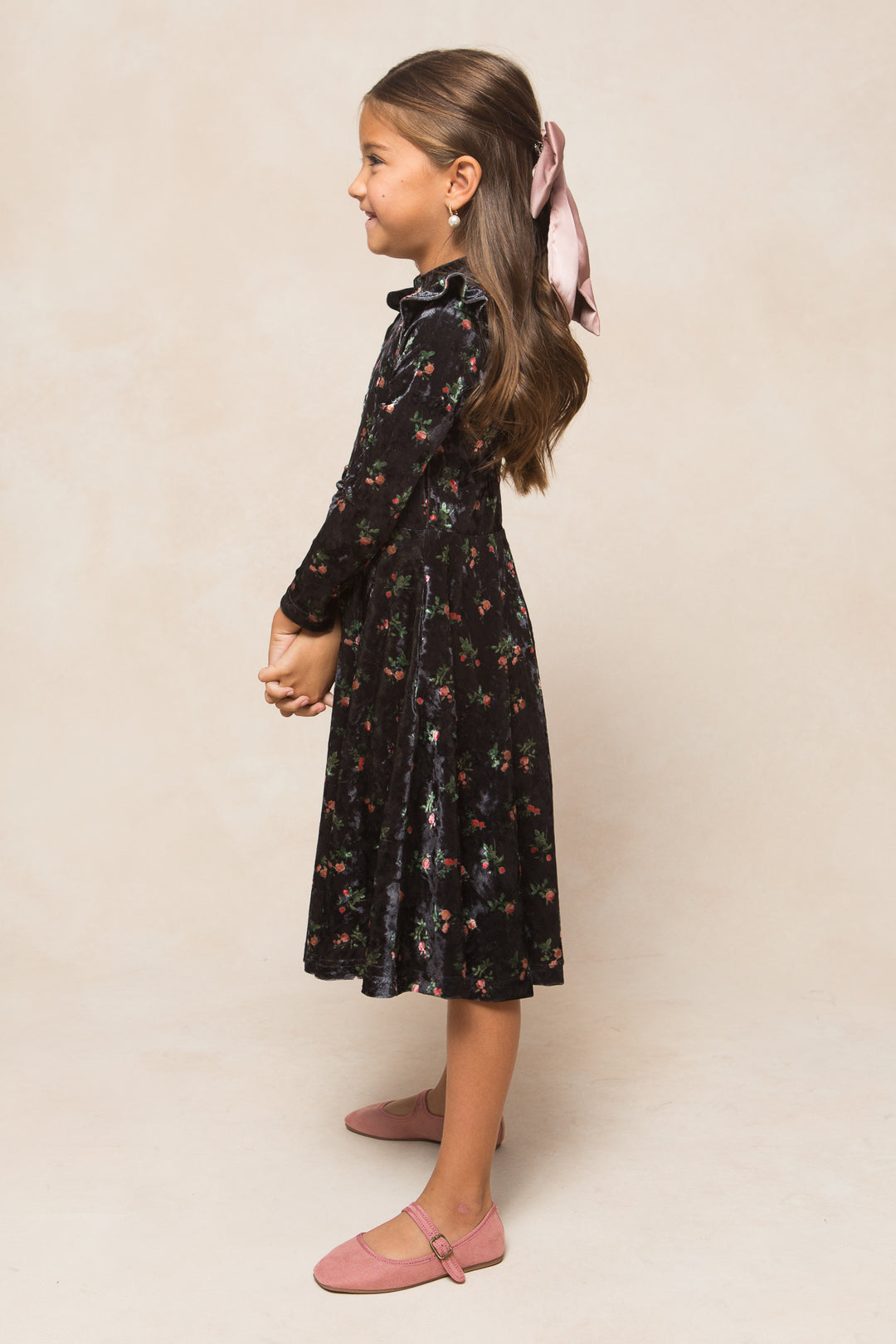 Mini Ari Dress in Velvet Floral