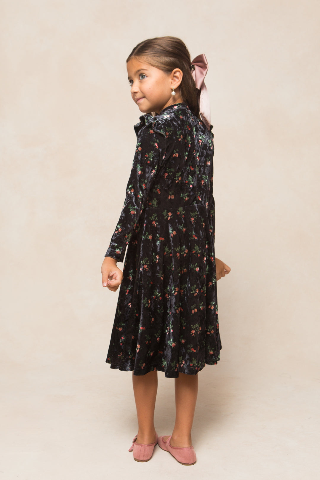 Mini Ari Dress in Velvet Floral