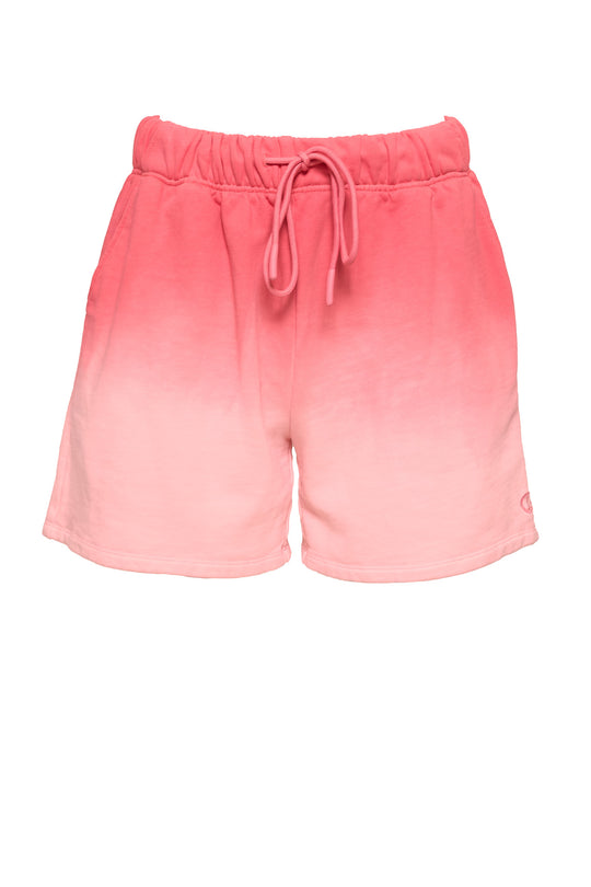 pink shorts against a white background
