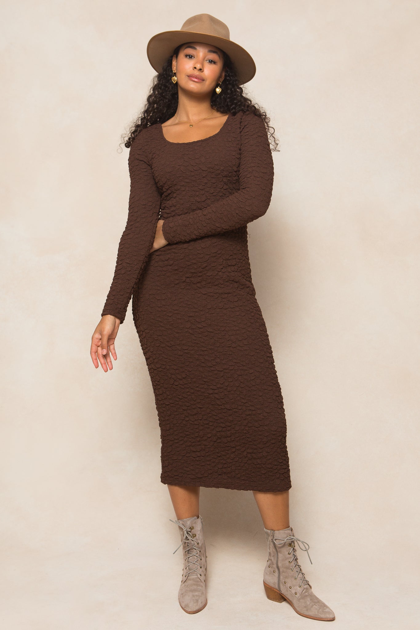 Astrid Dress in Brown – Ivy City Co