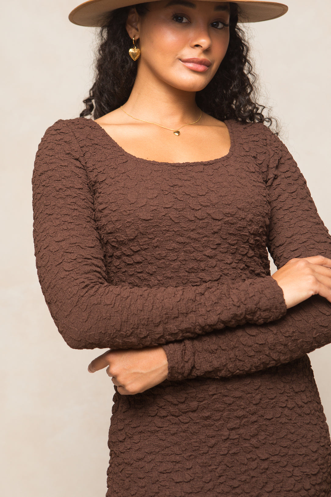 Astrid Dress in Brown