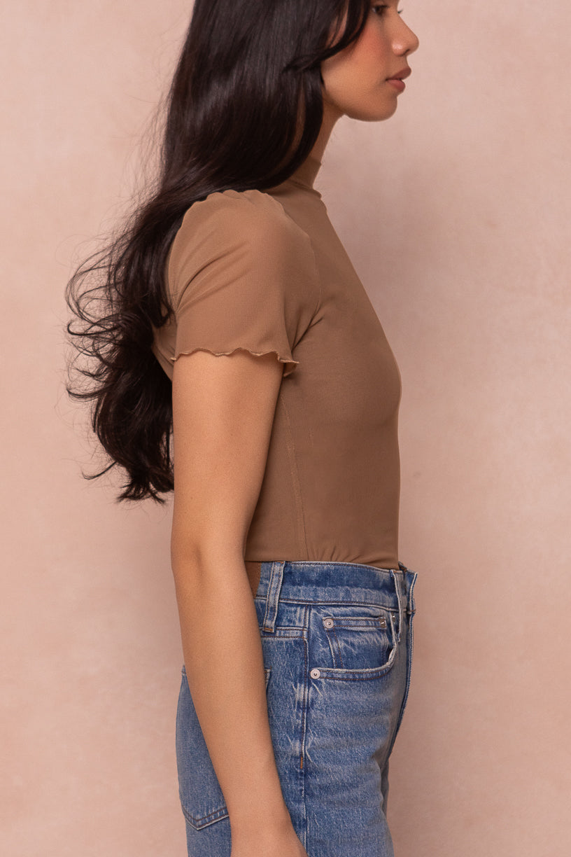 Ava Top in Taupe