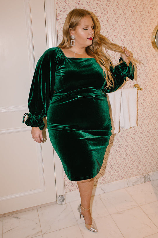 Scarlett Dress in Emerald