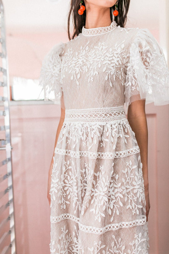 Sicily Dress with Flutter Sleeves