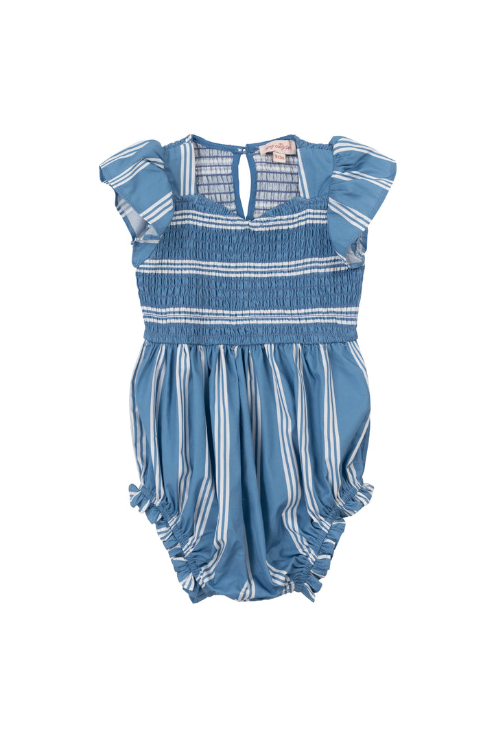 Baby Adelaide Romper in Blue