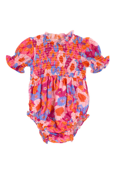 Baby Cordelia Romper in Pink Floral - FINAL SALE – Ivy City Co