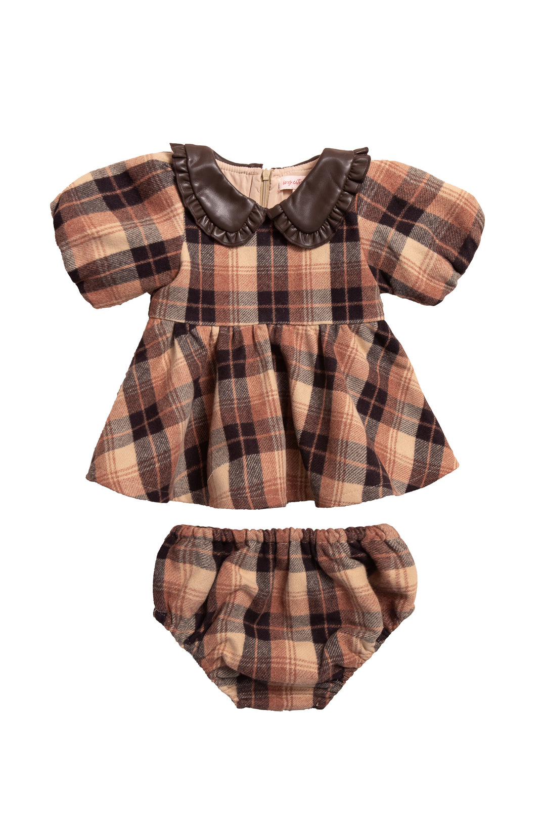 Baby Celine Dress Set in Plaid