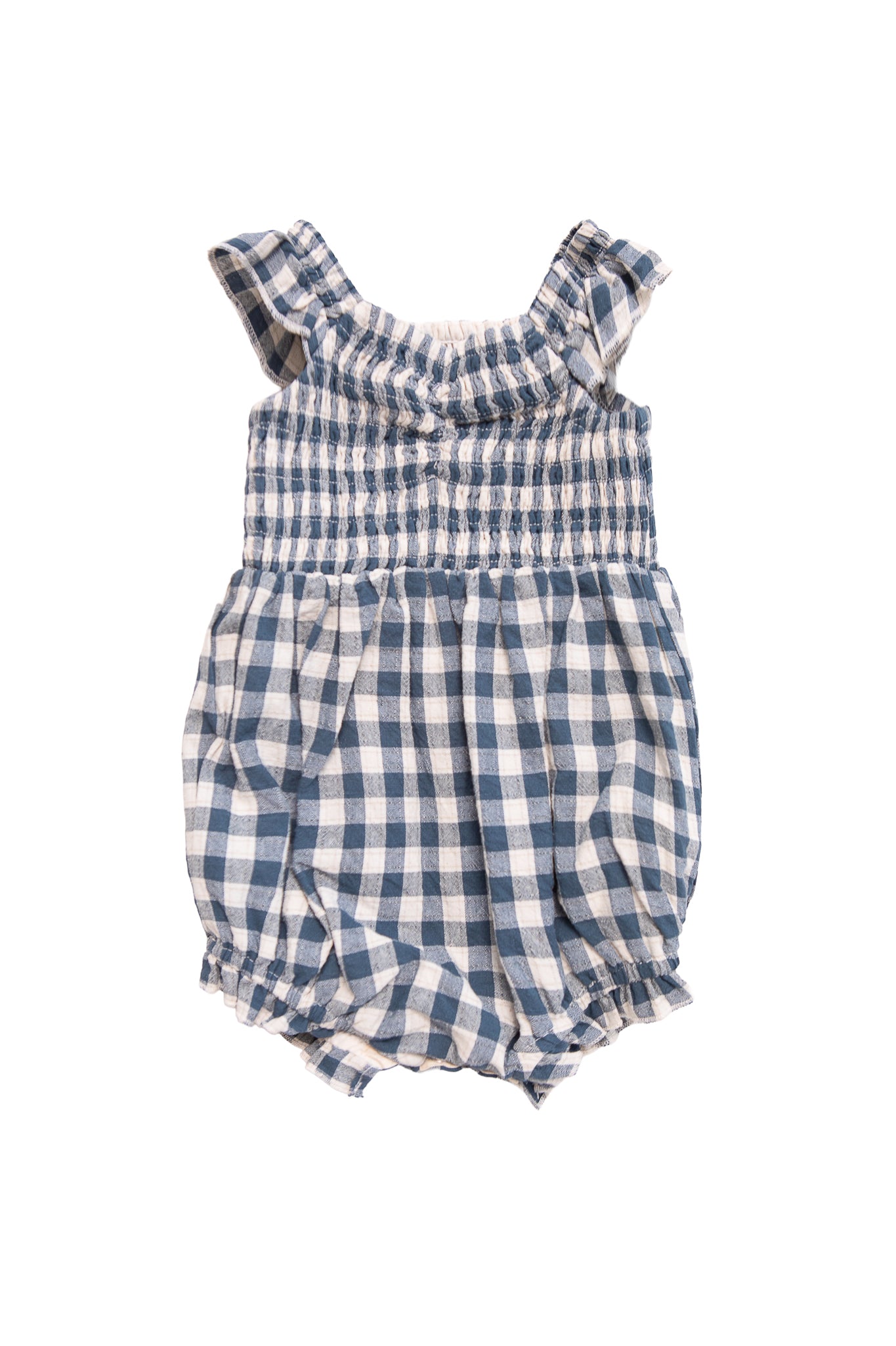Baby Hailey Romper in Indigo Gingham – Ivy City Co