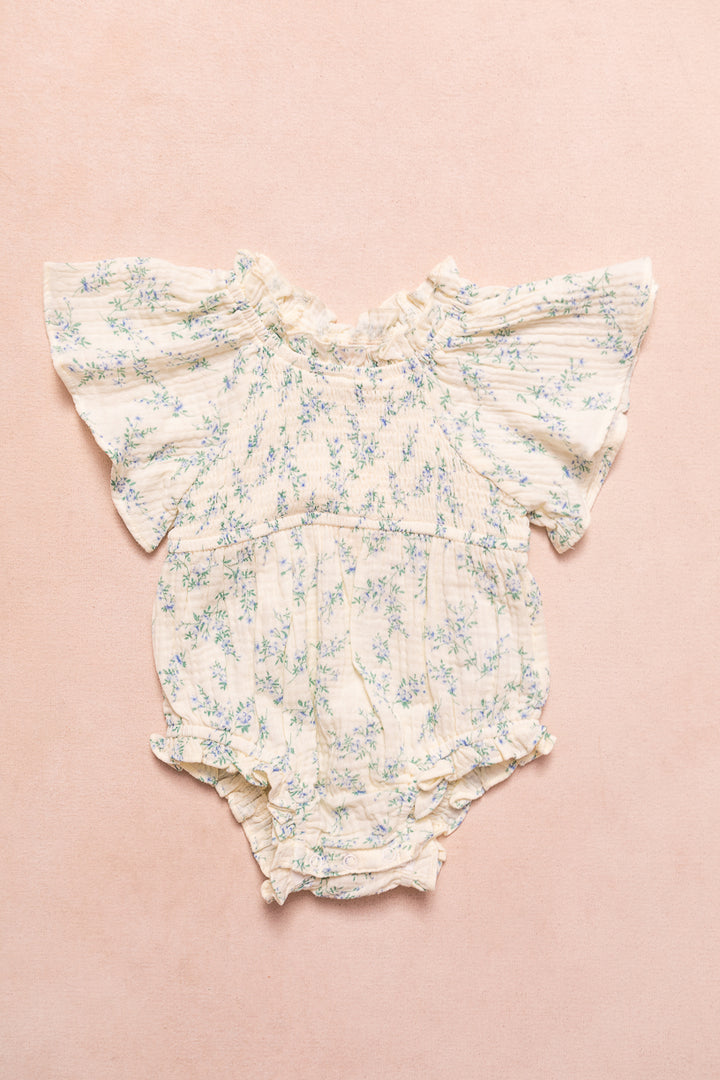 Baby Jovie Romper in Blue Floral