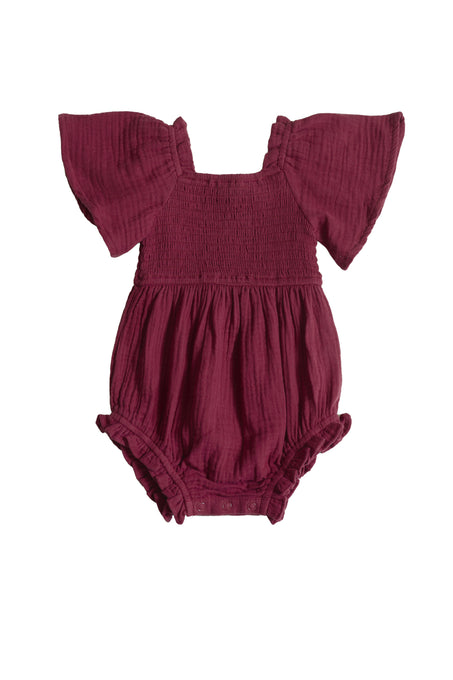 Baby Lennon Romper in Wildberry