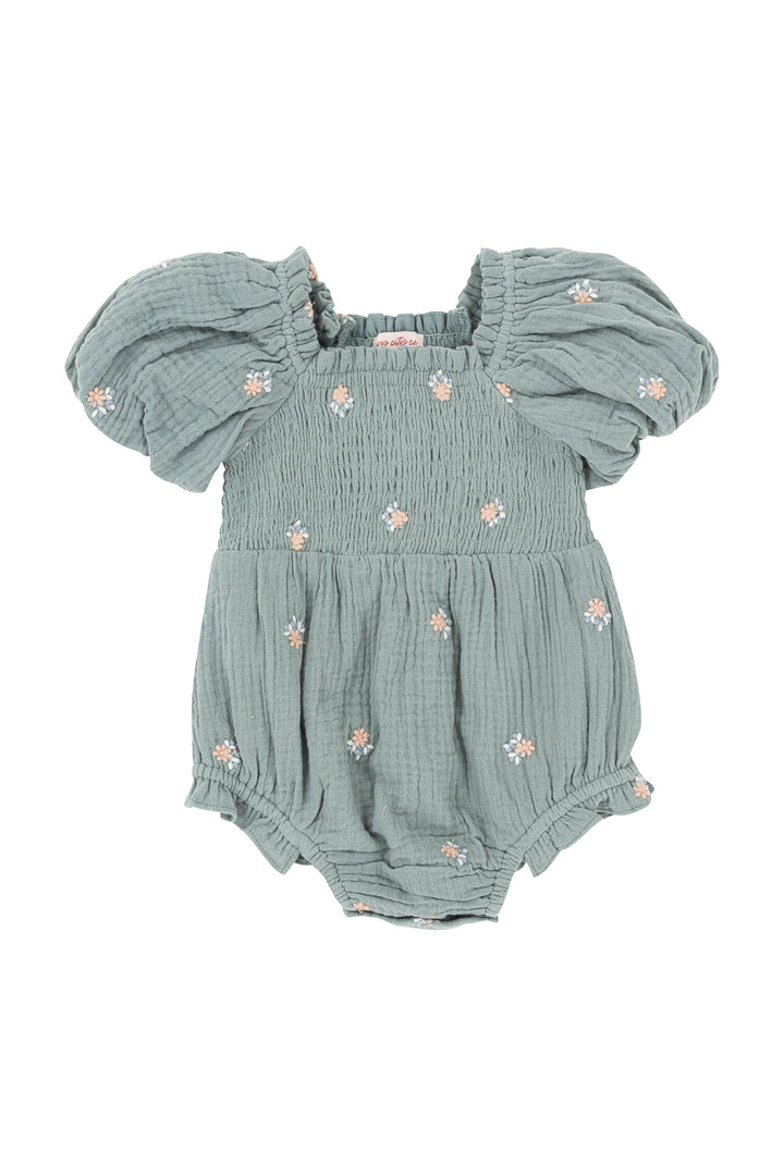 Baby Serendipity Romper in Blue Floral