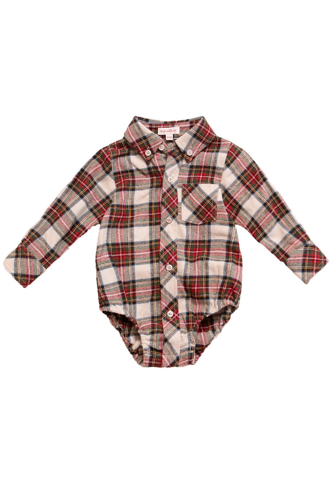 Baby Boys John Shirt in Merry Holiday Plaid