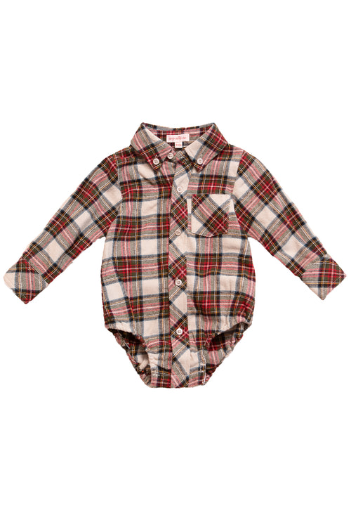 Baby Boys John Shirt in Merry Holiday Plaid