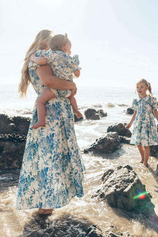 blue floral baby dress Sophia Romper in Size:xs-dd Vintage Y2K Black Strapless pale blue and green women's dress beach