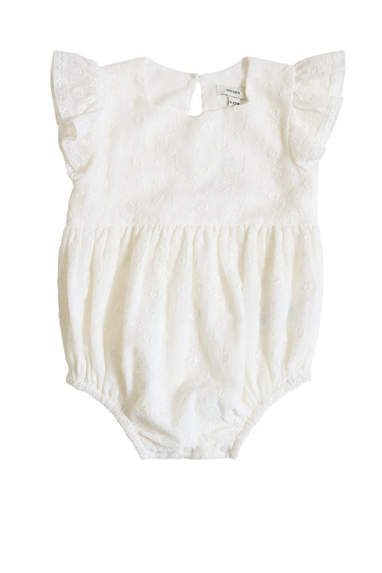 Baby Alaina Romper in Ivory-4