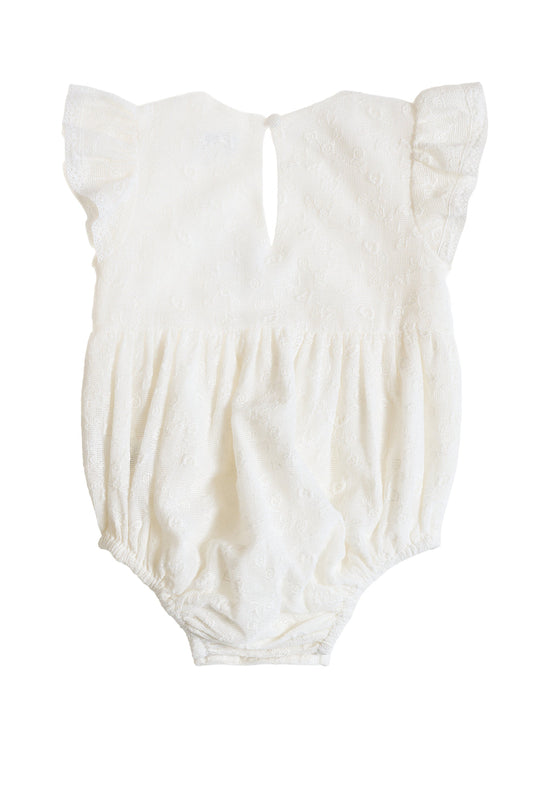 Baby Alaina Romper in Ivory-5