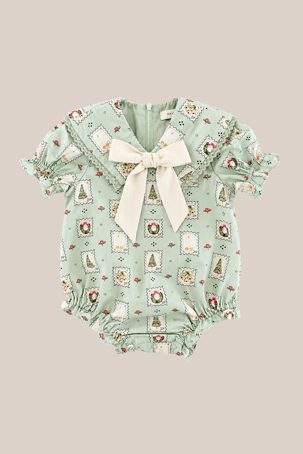 Baby Alice Romper in Merry Mail