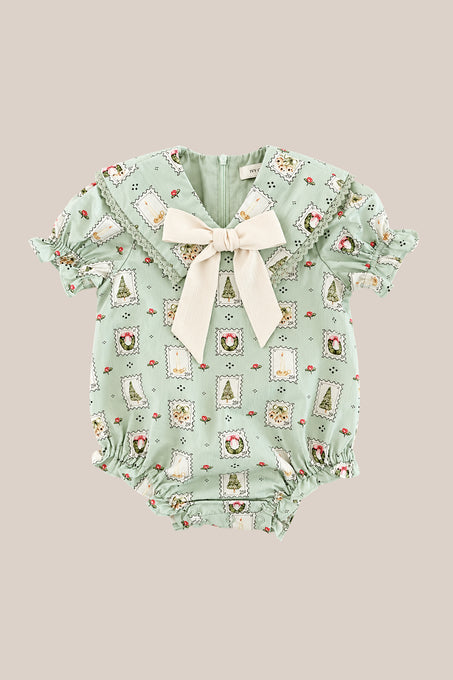 Baby Alice Romper in Merry Mail
