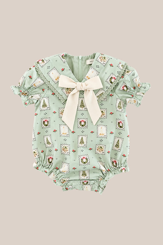 Baby Alice Romper in Merry Mail