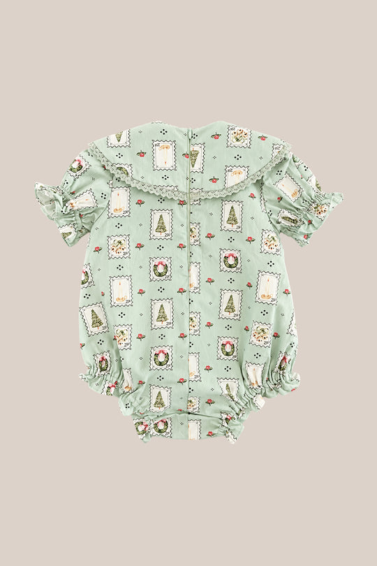 Baby Alice Romper in Merry Mail