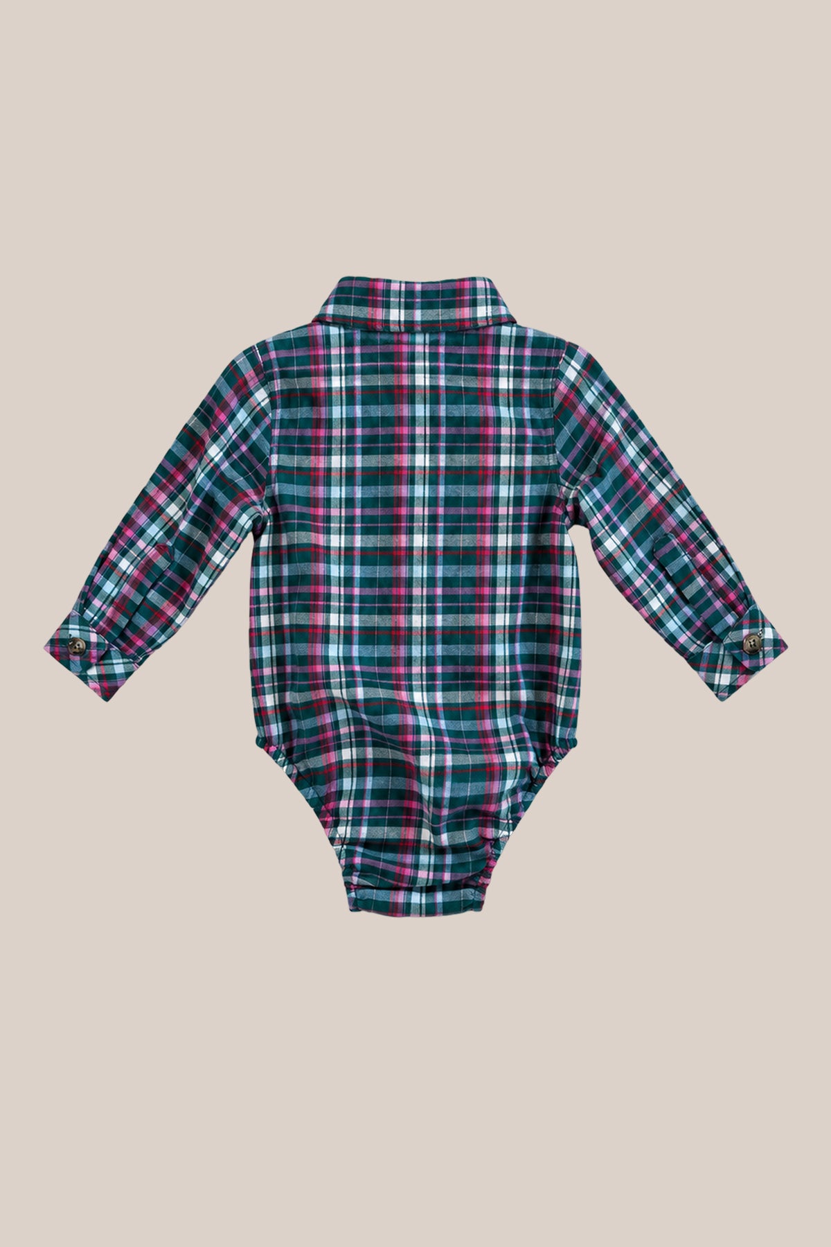 Baby Boys John Romper in Season's Greetings Plaid