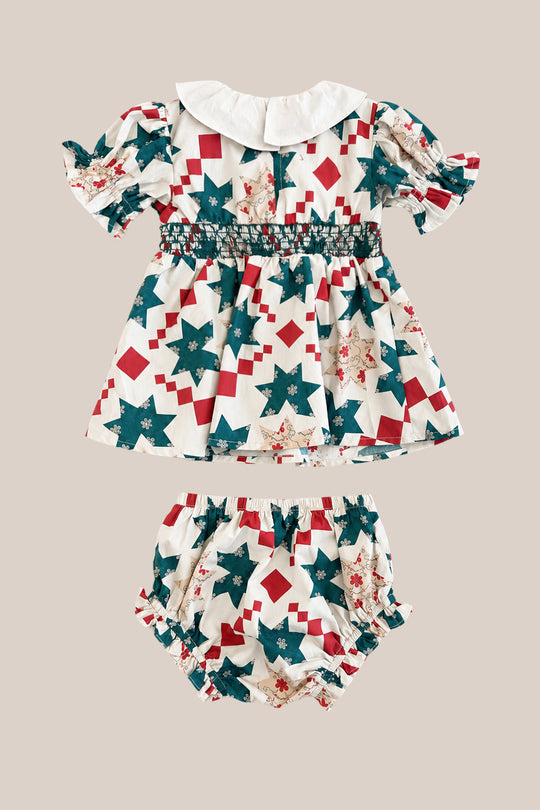 Baby Hannah Dress Set in Louisa May Quilt
