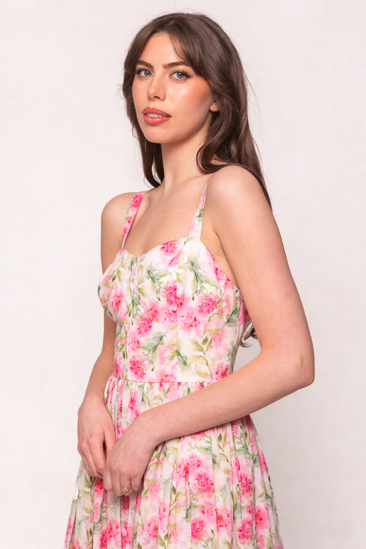 Ballerina Tank Dress in Pink Floral