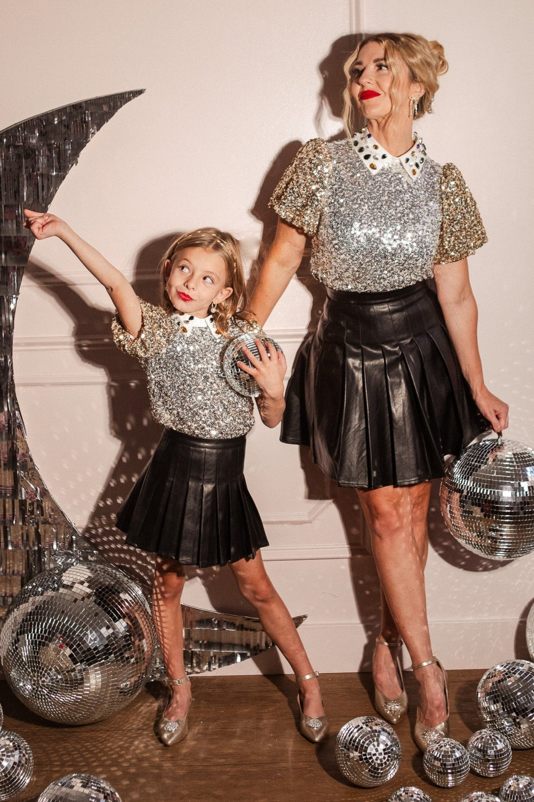 Mini Bedazzle Top in Metallic Sequin