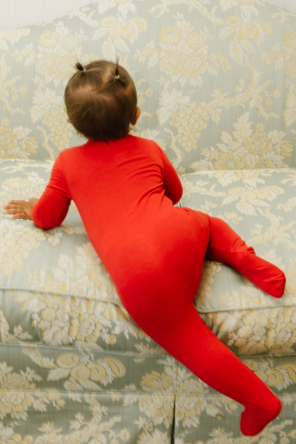 Baby So Soft Footie One Piece Pajama in Red - FINAL SALE